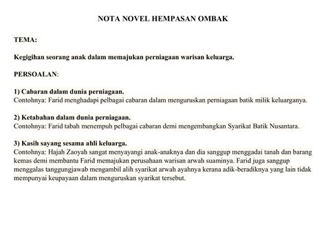 Contoh Soalan Novel Hempasan Ombak Image