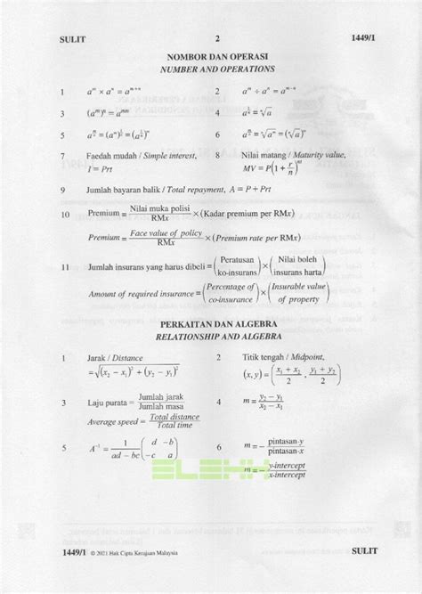 Soalan Matematik Kertas 1 Spm Image