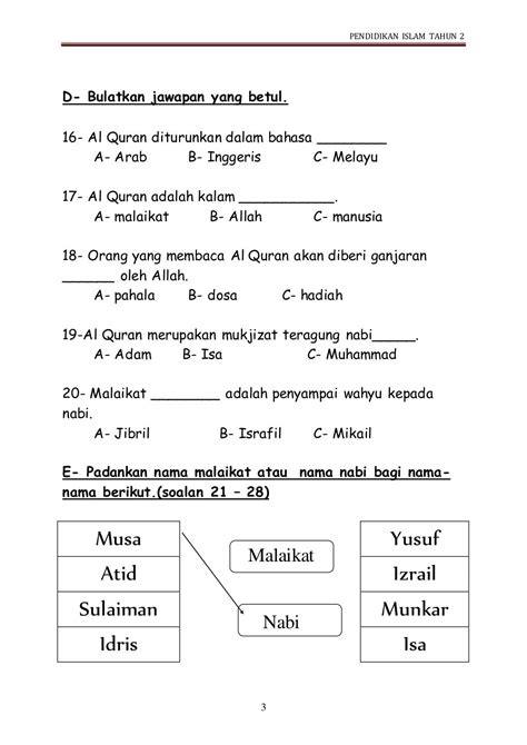 Soalan Objektif Agama Islam Image